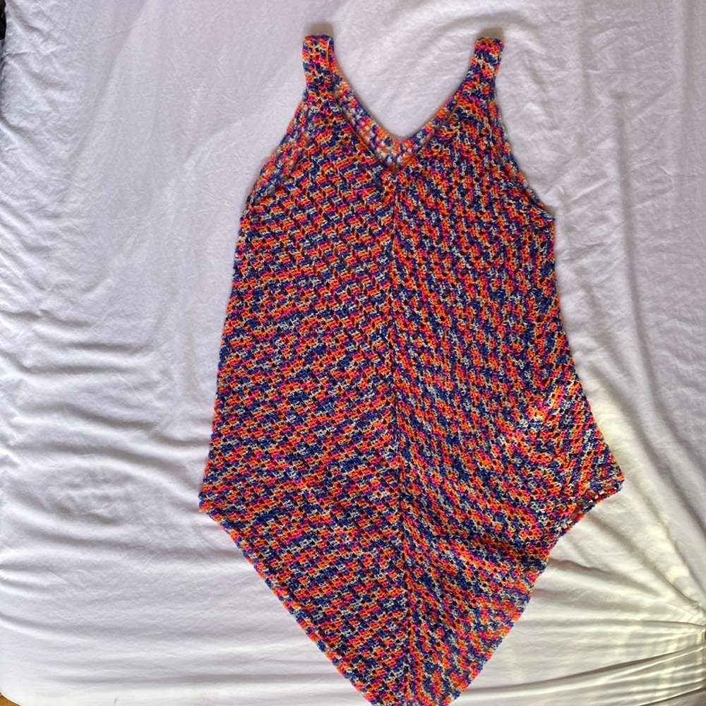 Handmade Crochet Boho Style Mesh Dress Women’s One Size